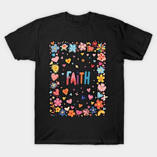Floral Frame Faith T-Shirt